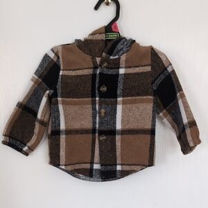 Plaid Button-Up Toddler Jacket